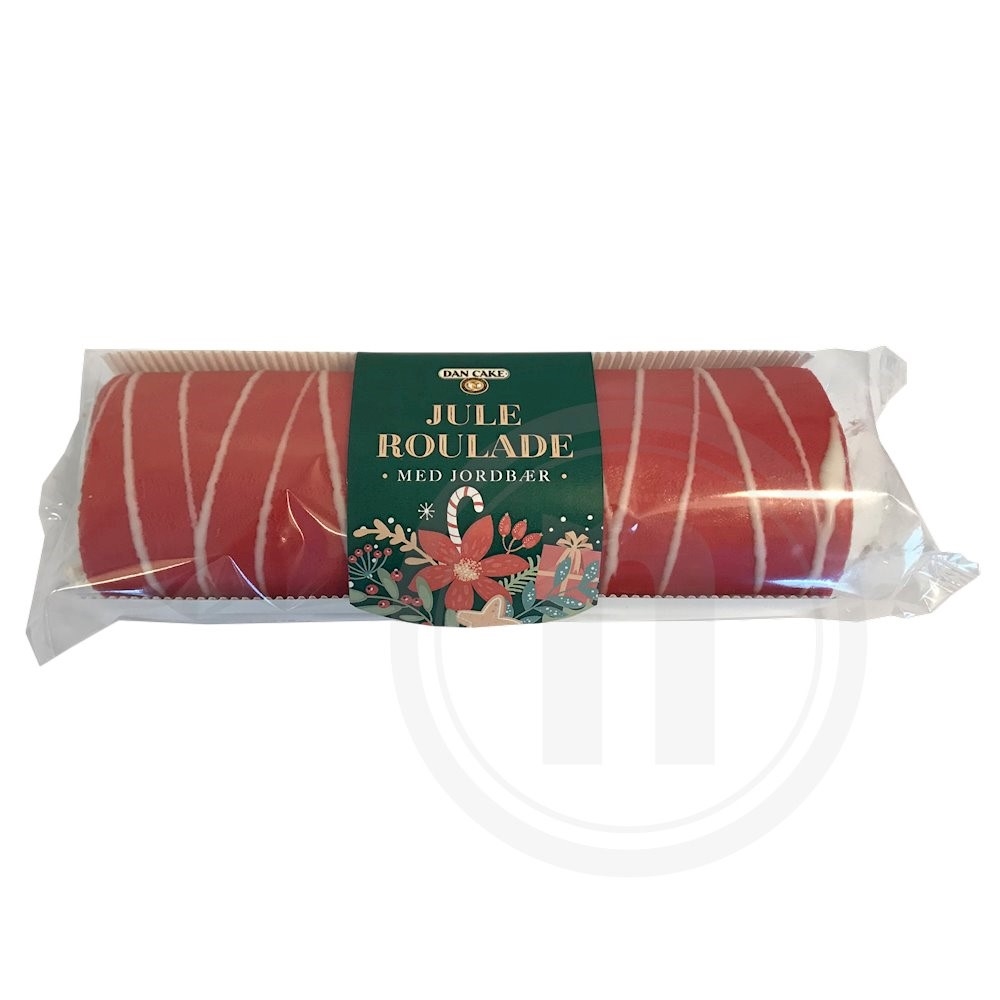 Juleroulade m. jordbærfyld