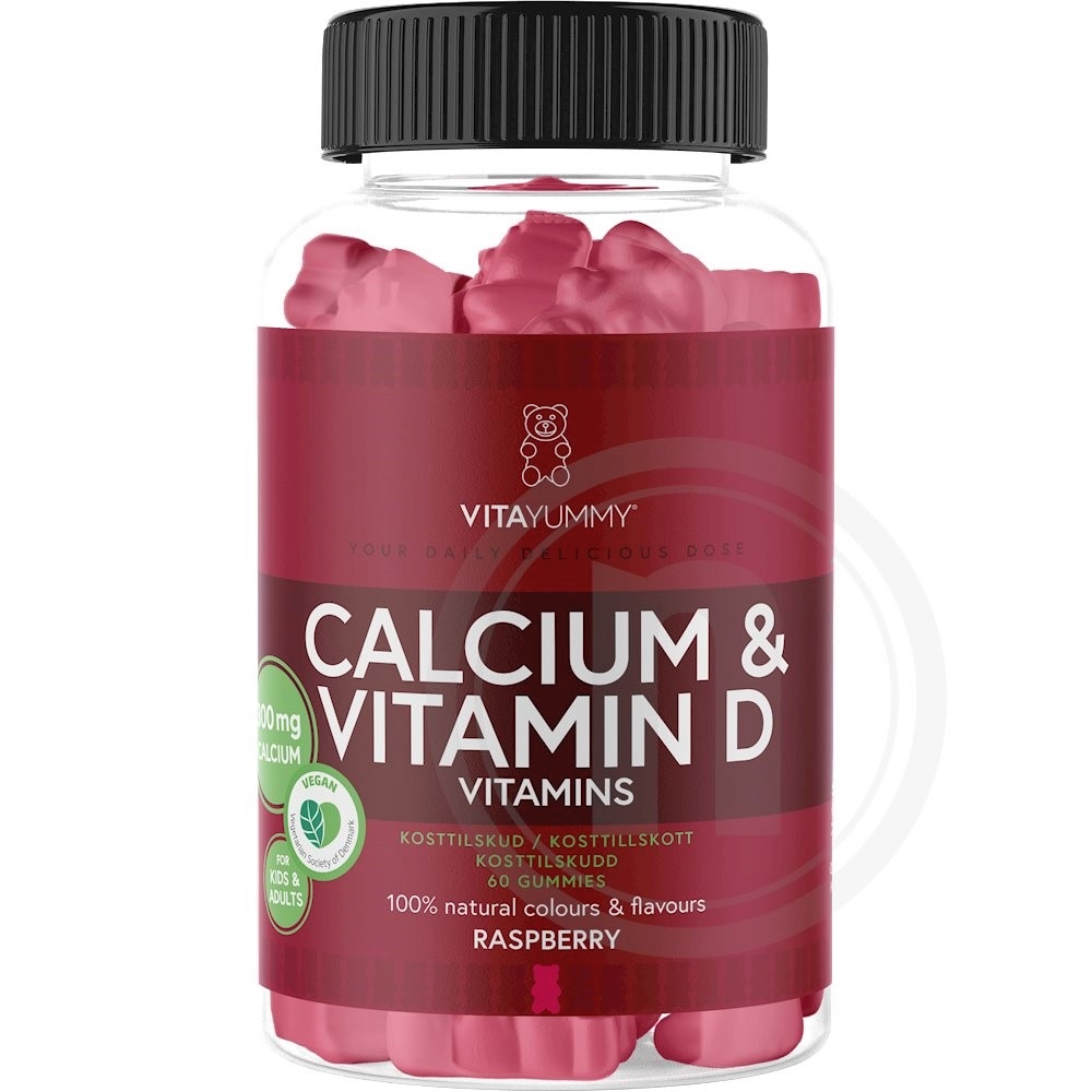 VitaYummy Kalk og D-vitamin Hindbær