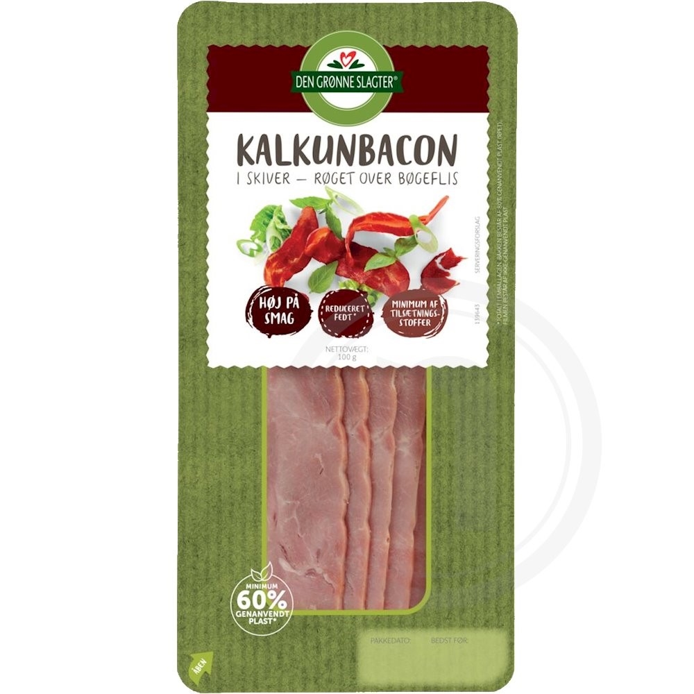 Den Grønne Slagter Kalkunbacon røget