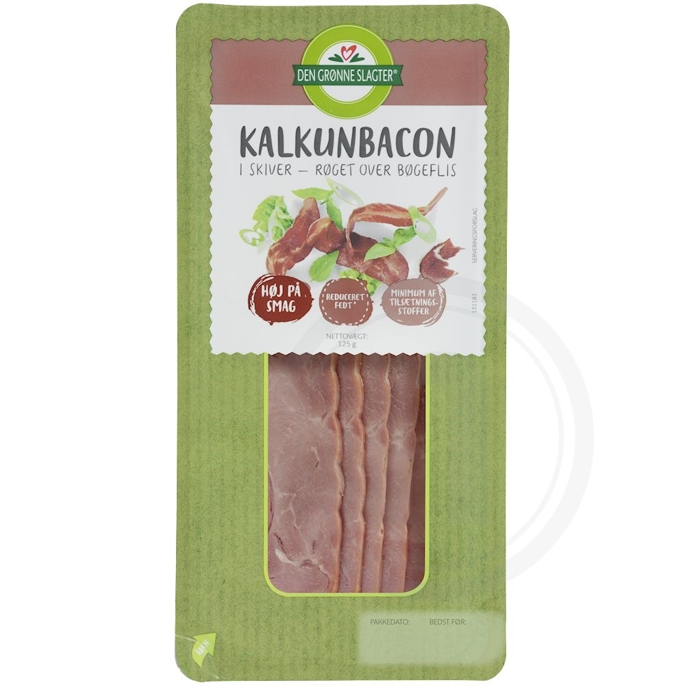 Den Grønne Slagter Kalkunbacon røget