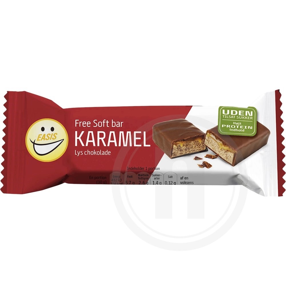 Karamelbar m. lys chokolade