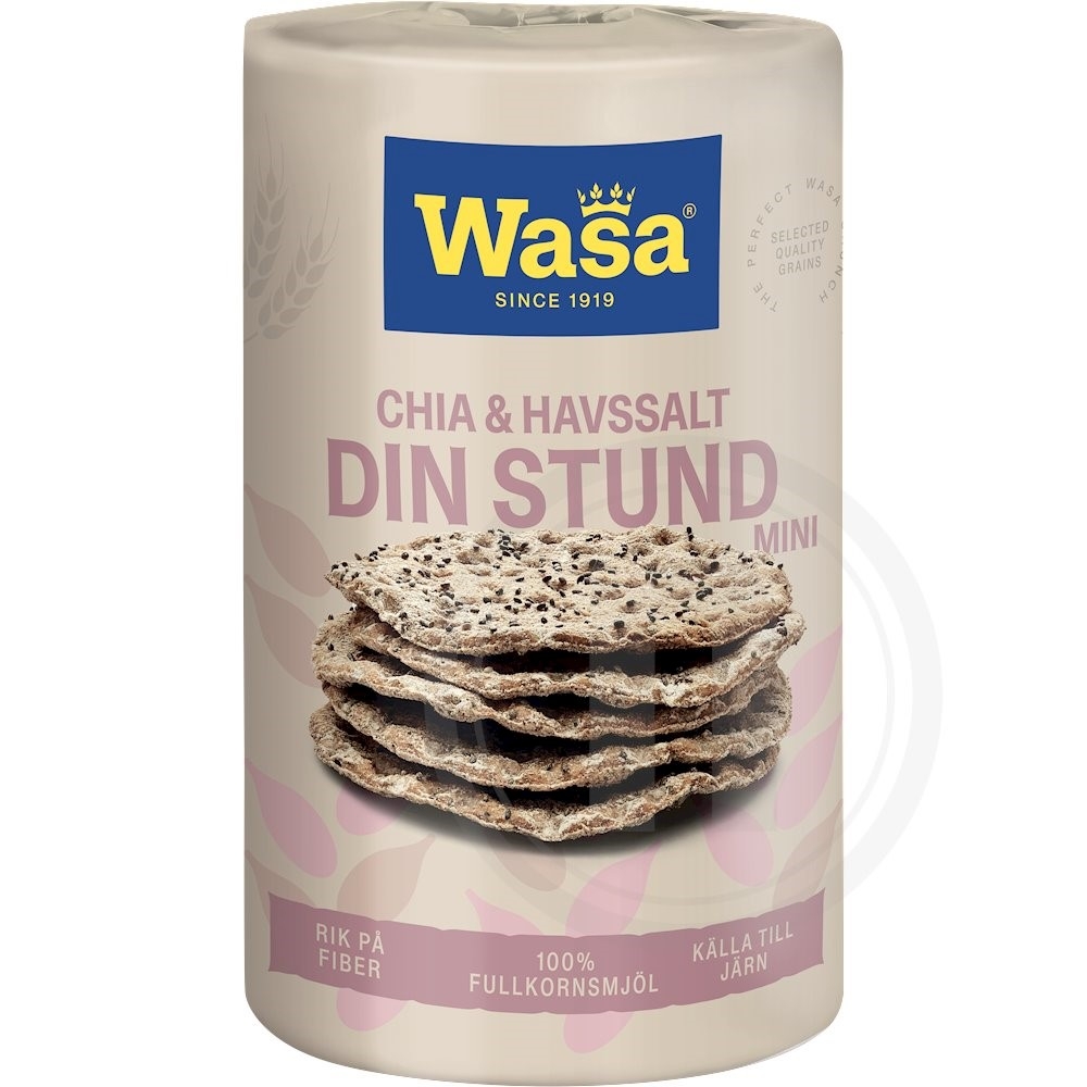 Wasa Din Stund Knækbrød Chia og Havsalt