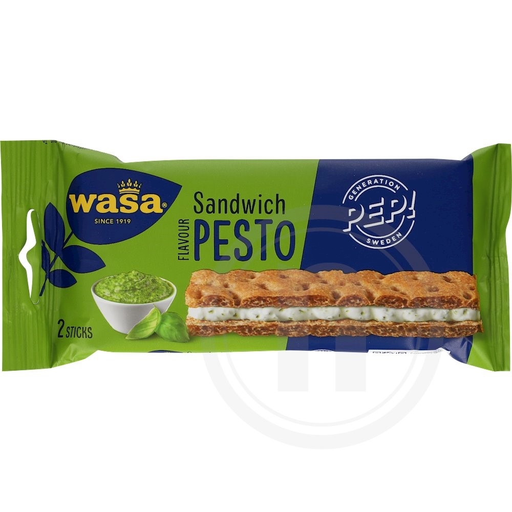 Knækbrød sandwich m. pesto