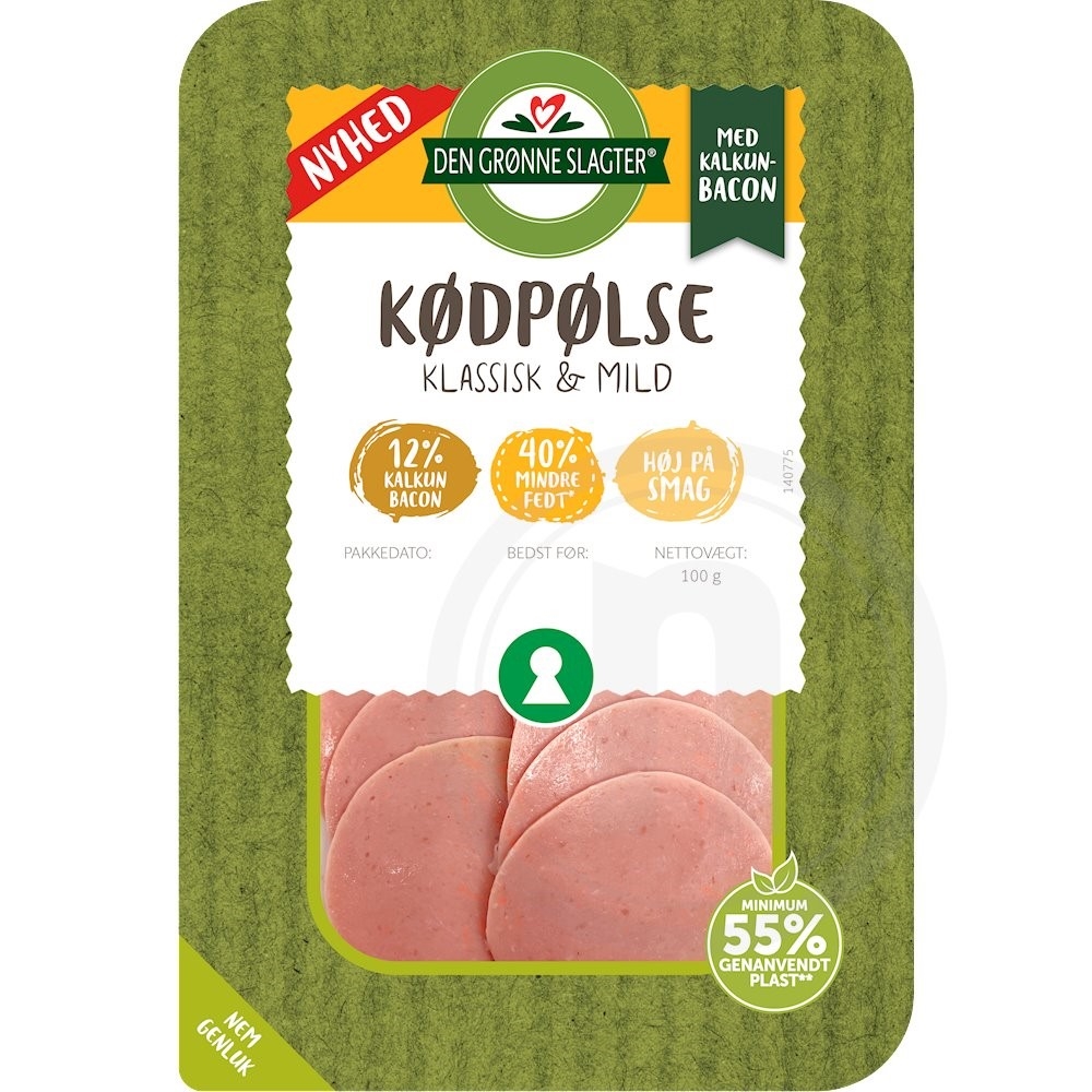 Kødpølse m. kalkunbacon
