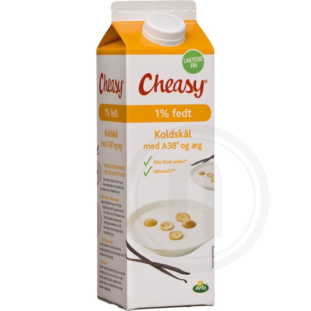 Koldskål med A38 og æg 1% uden tilsat sukker