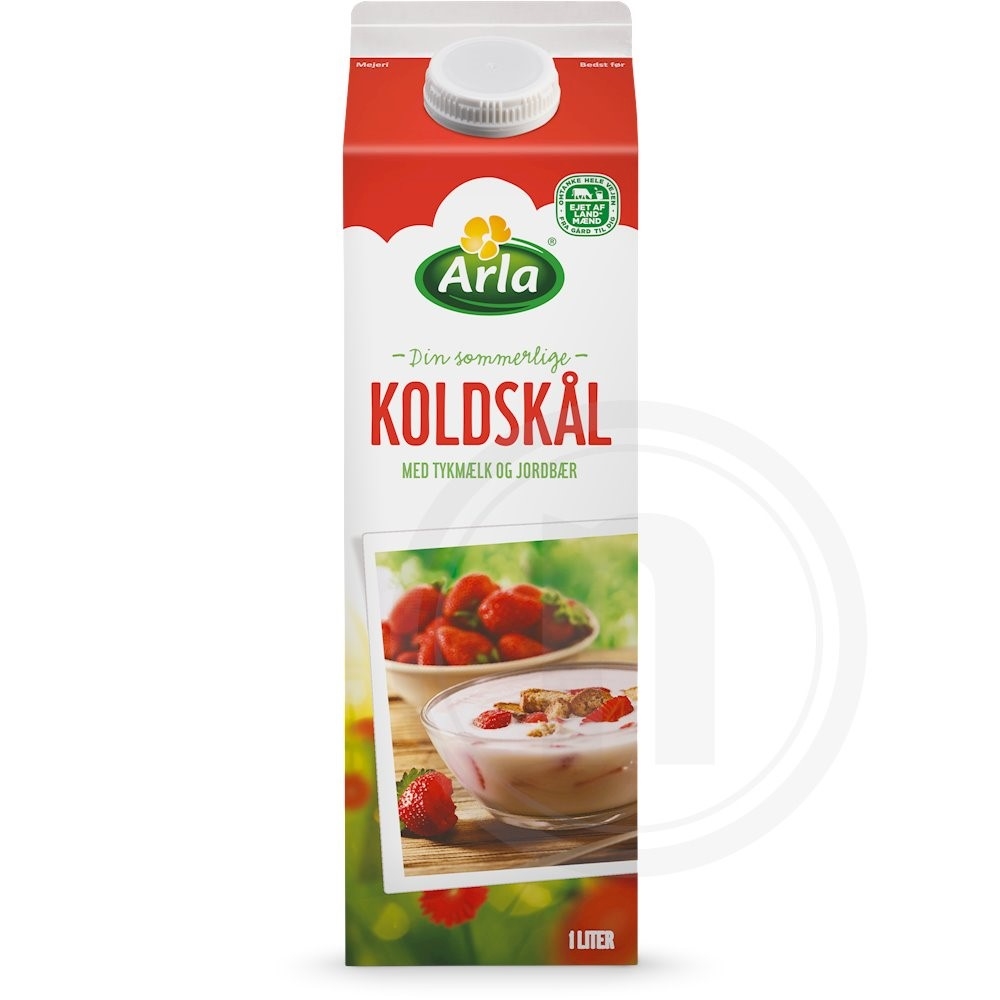 Koldskål m. jordbær