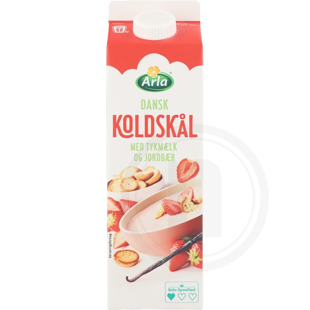 Arla Koldskål m. tykmælk og jordbær