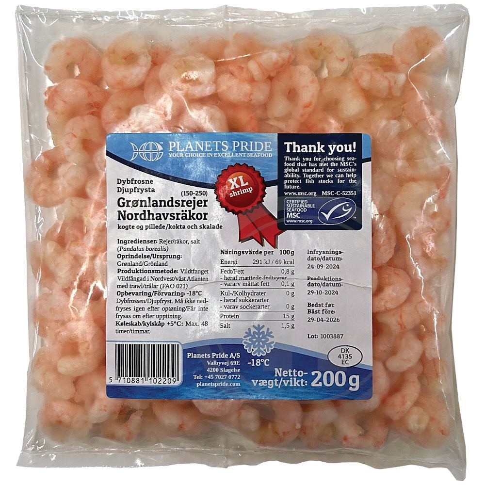 Planets Pride Koldtvandsrejer XL