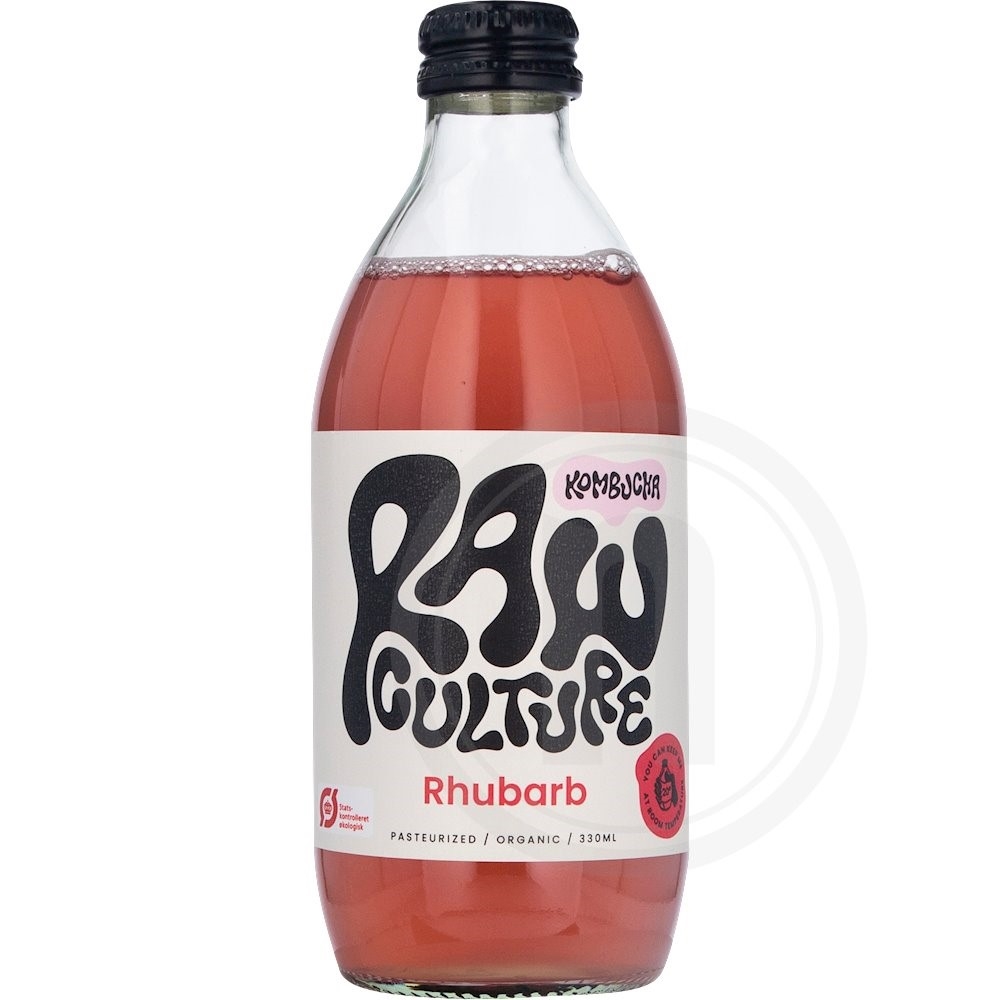 Kombucha m. rhubarb øko.