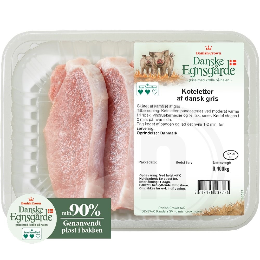 Danske Egnsgårde Griskoteletter 400 g