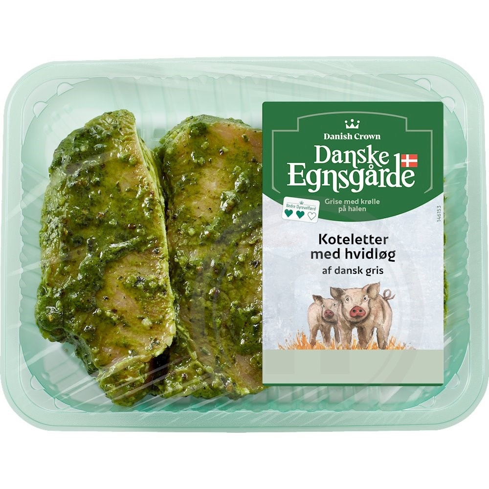 Danske Egnsgårde Koteletter med Hvidløg 4 stk 450 g