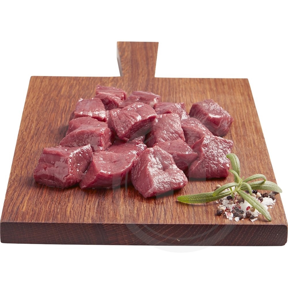 Krondyrkød i tern ragout