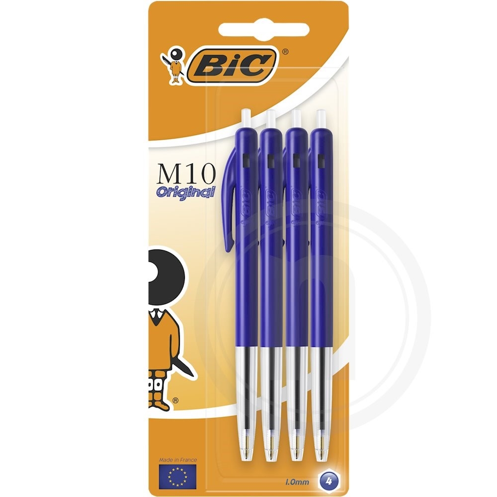 BIC Kuglepen M10 Original Blå 4 stk
