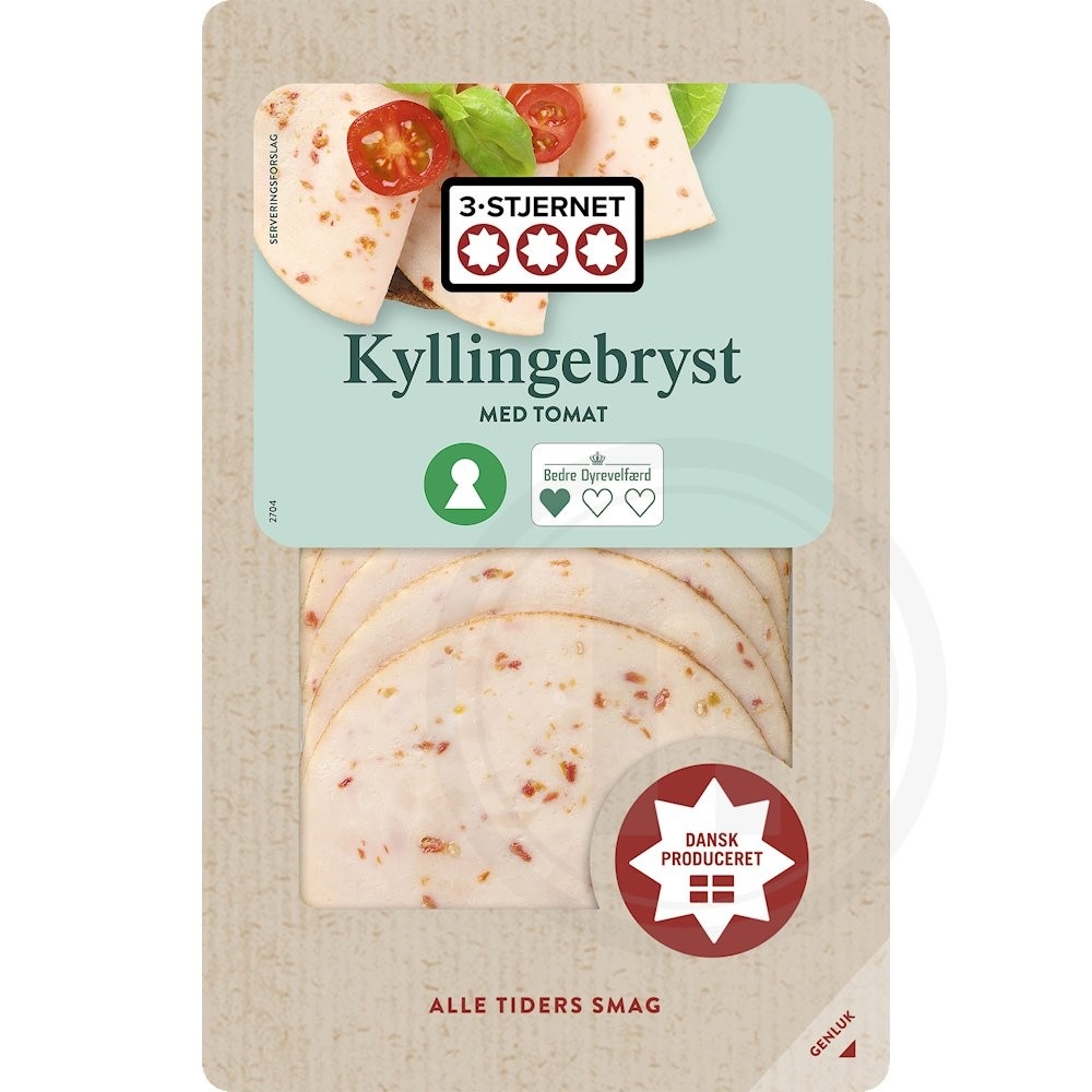 3-Stjernet Kyllingebryst i Skiver med Tomat