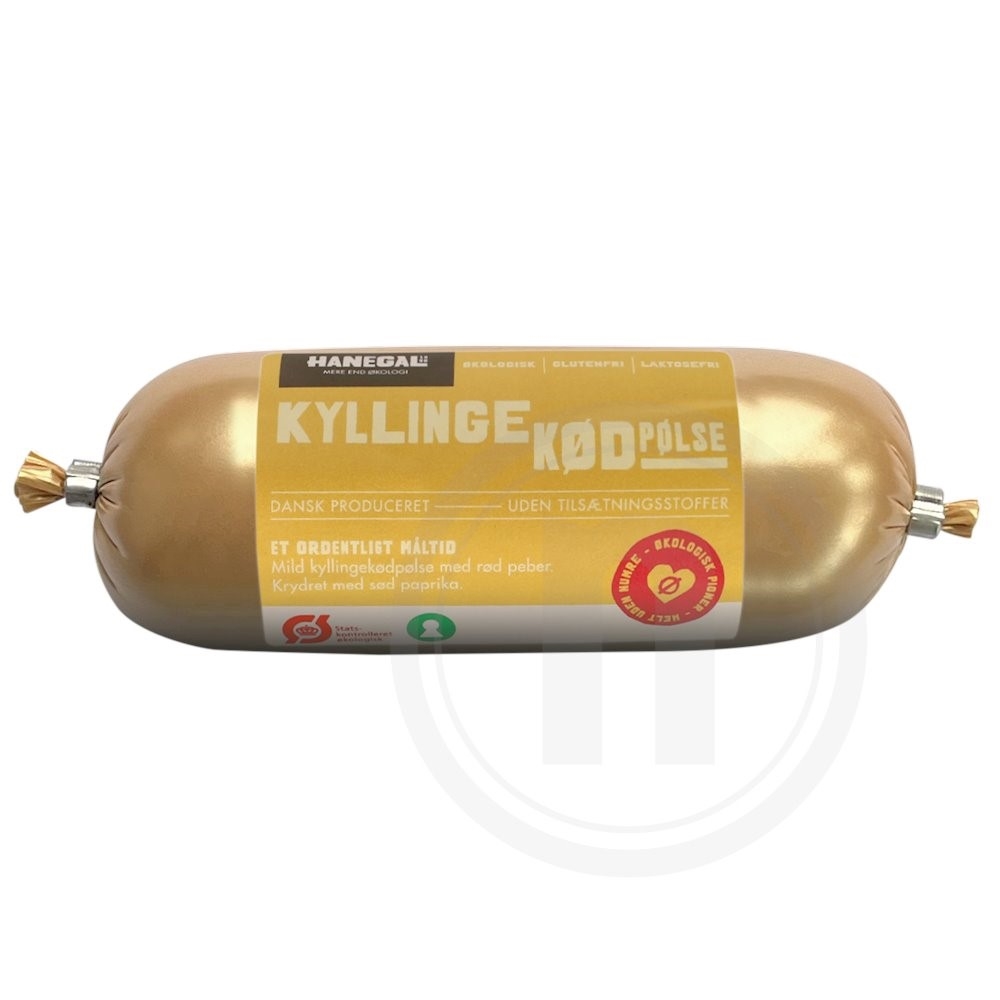 Kyllingekødpølse øko.