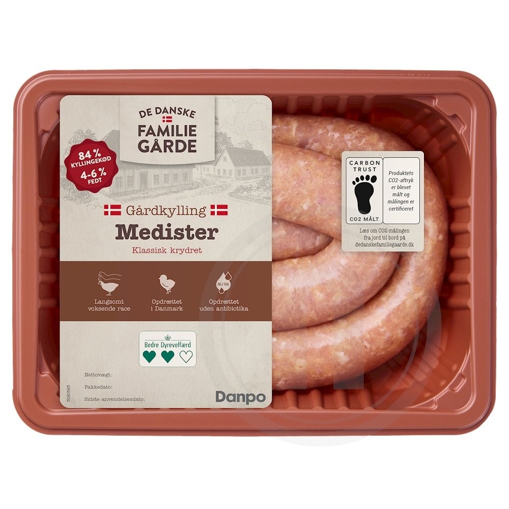 Danske Familiegårde Kyllingemedisterpølse 400 g