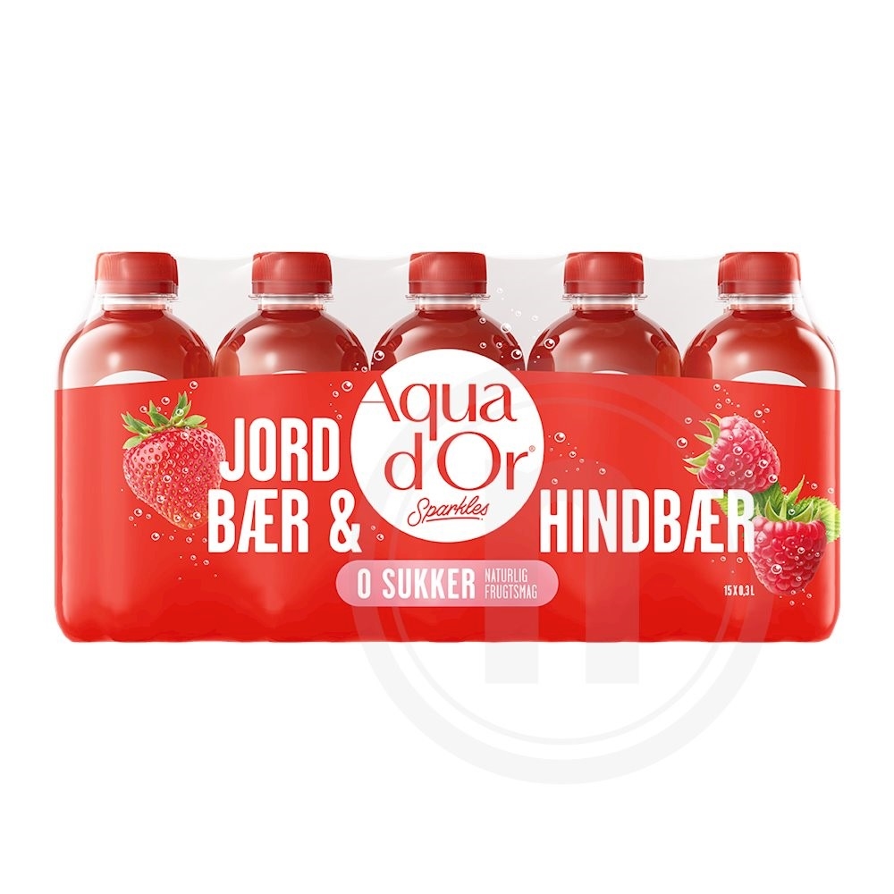Læskedrik m. jordbær/hindbær