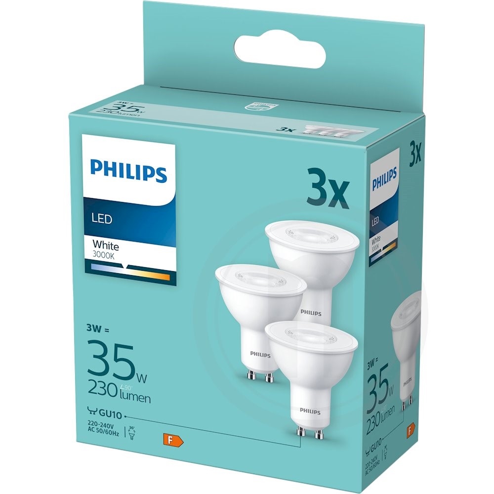 Philips LED Classic GU10 35W Hvid 3 stk