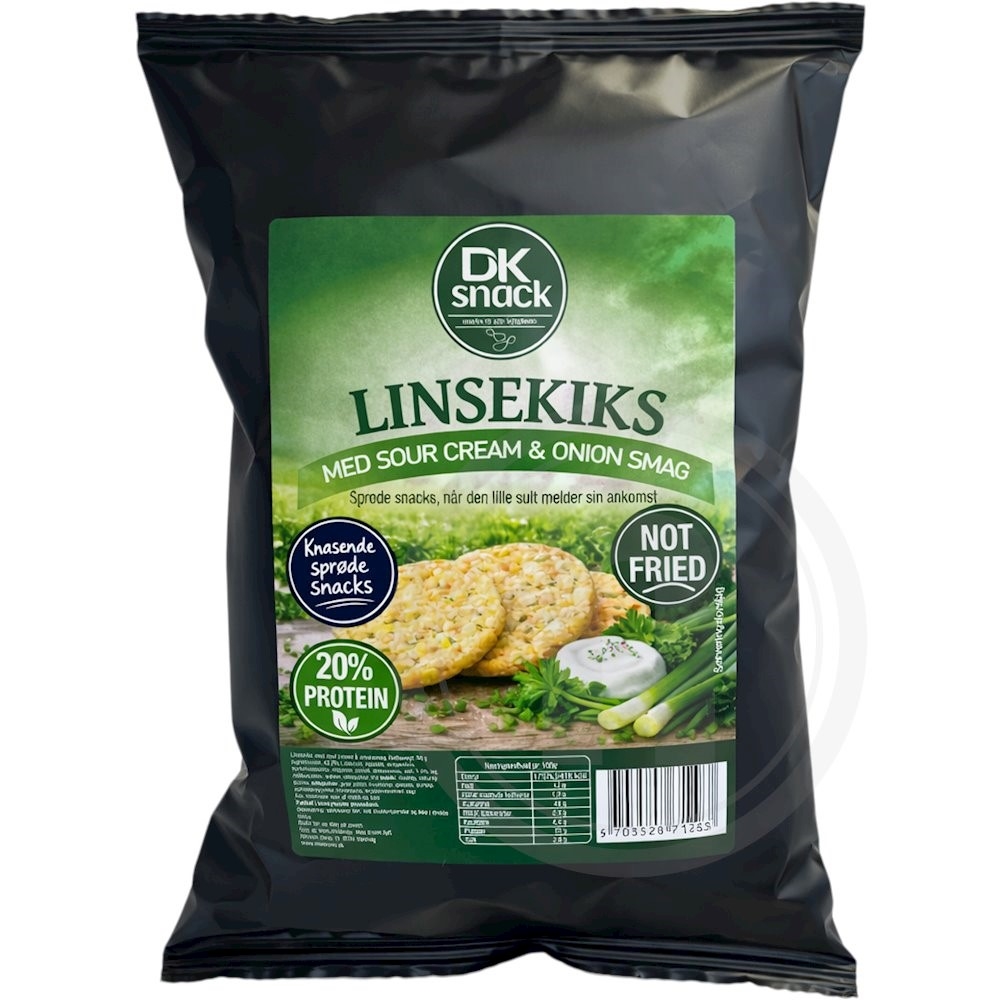 Linsekiks med sour cream & løg