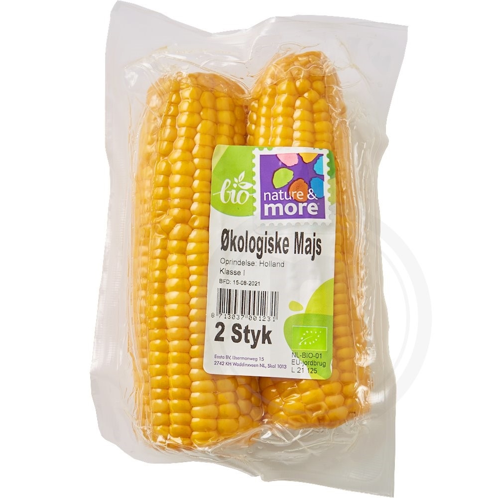 Majskolber forkogt øko.