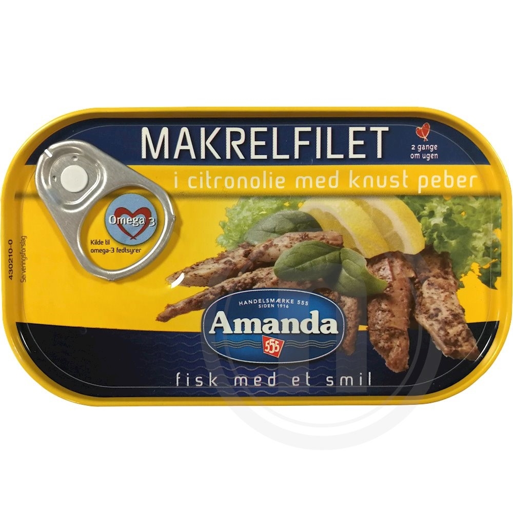 Makrelfilet i citronolie