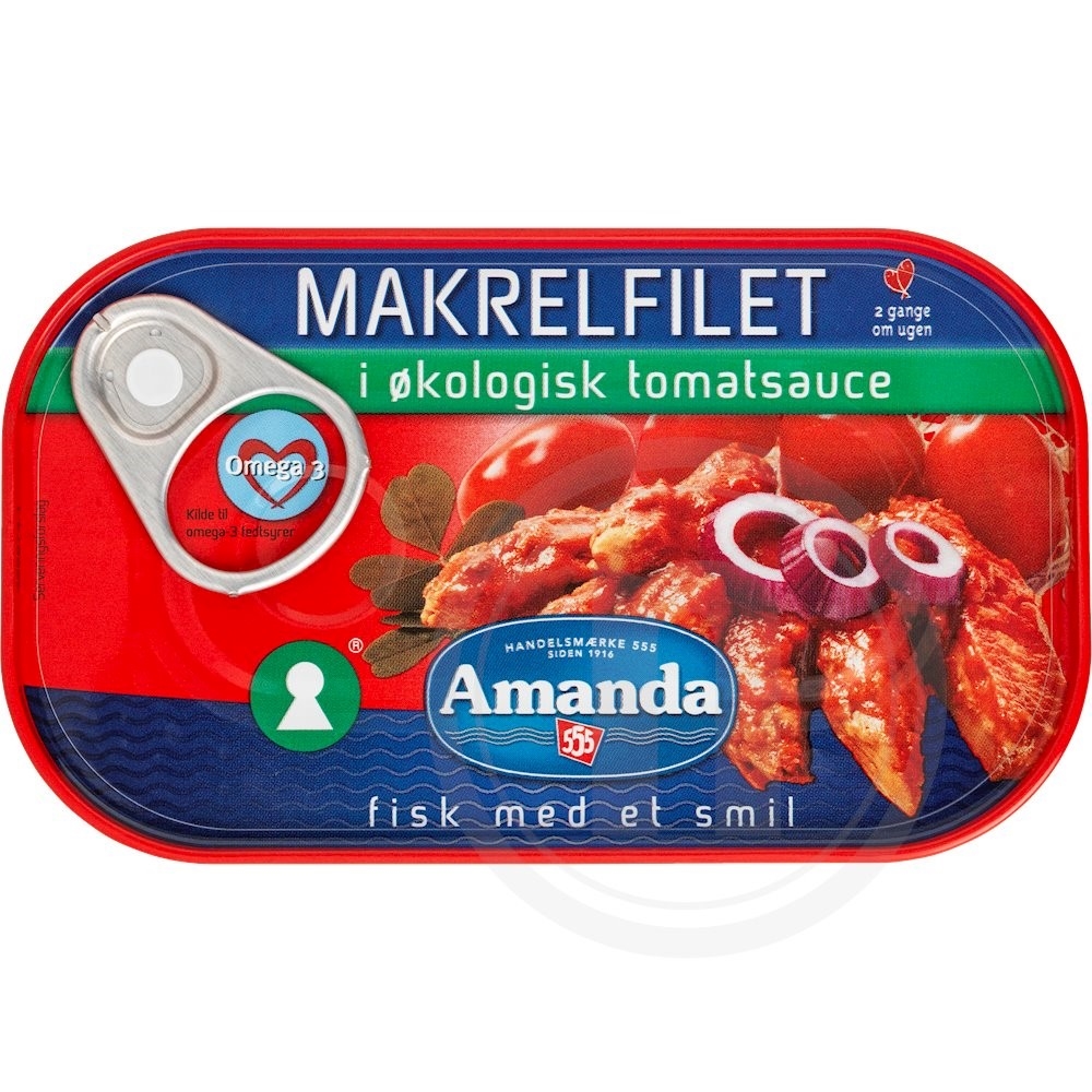 Makrelfilet i øko. tomatsauce