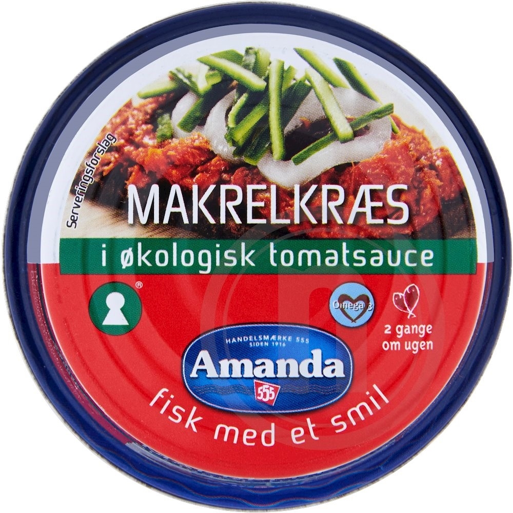 Makrelkræs i øko. tomatsauce