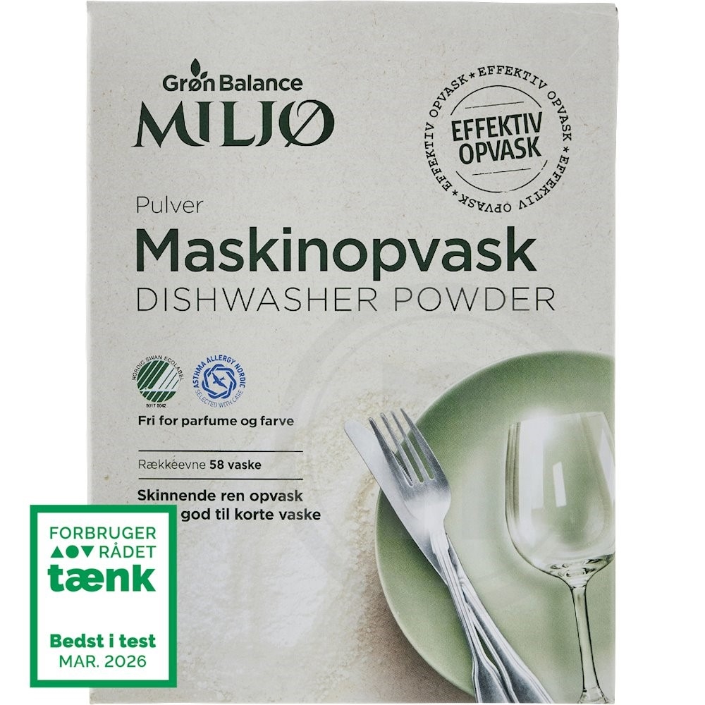 Grøn Balance Maskinopvask pulver
