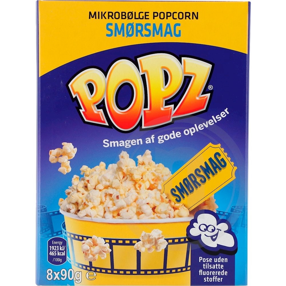 Microovns popcorn m. smørsmag