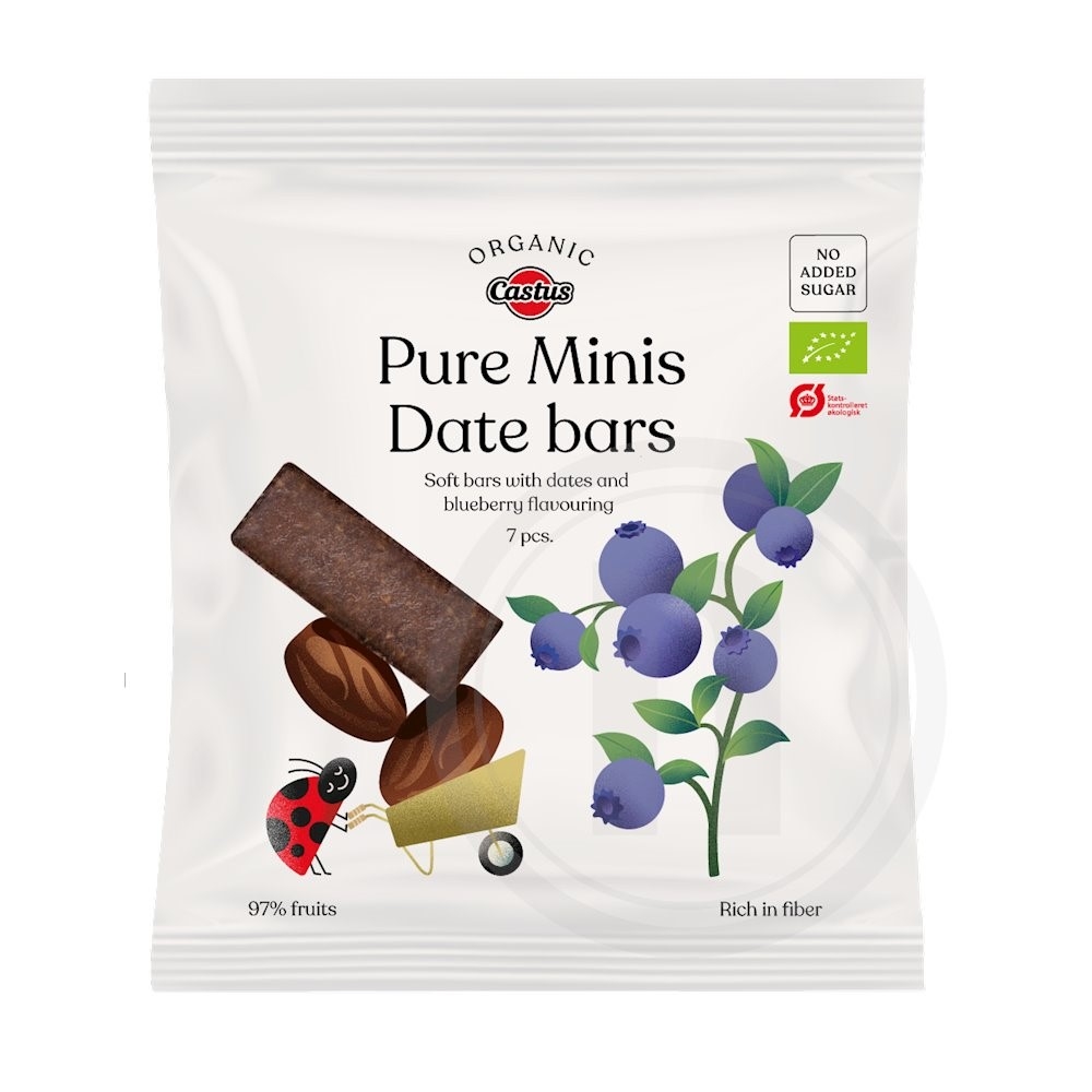 Mini frugtstænger m blåbær øko