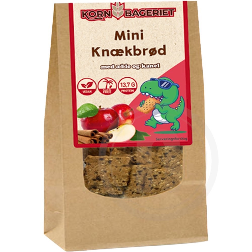 Mini Knækbrød m. æble og kanel