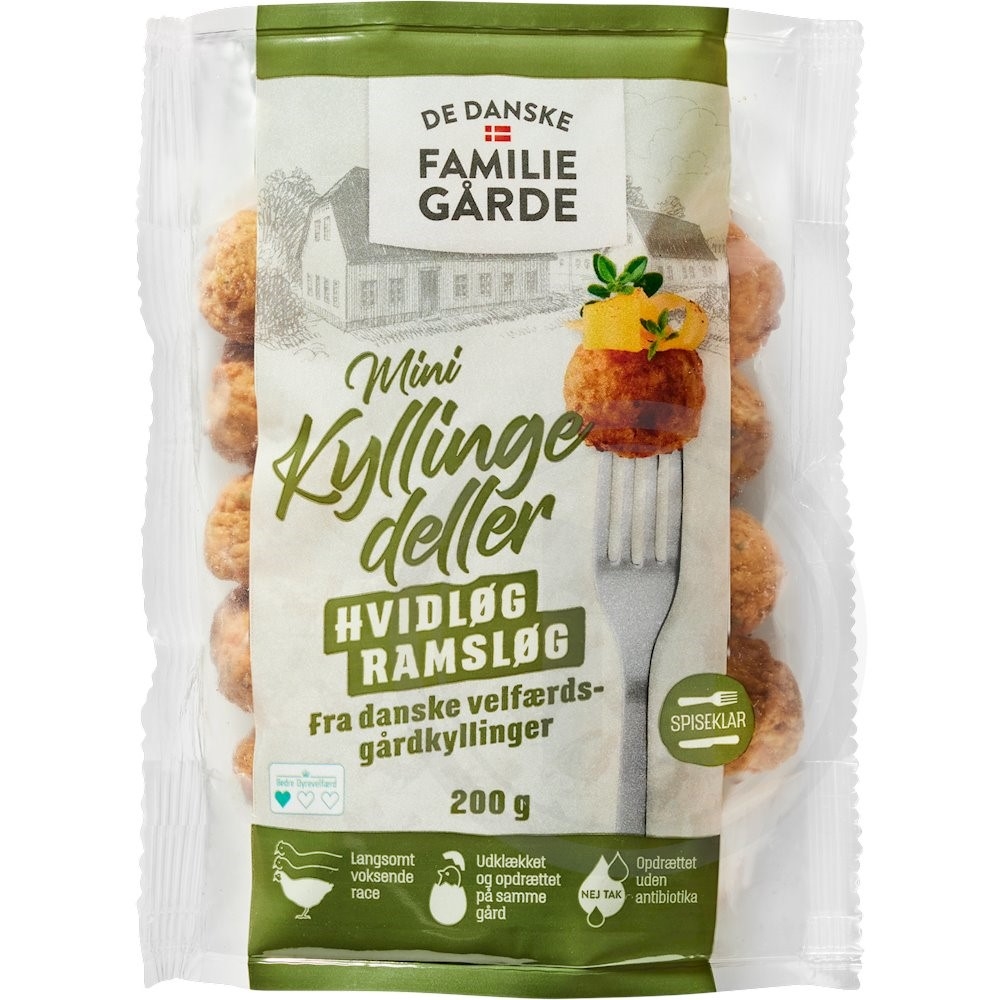 De Dansk Mini kyllingedeller med hvidløg