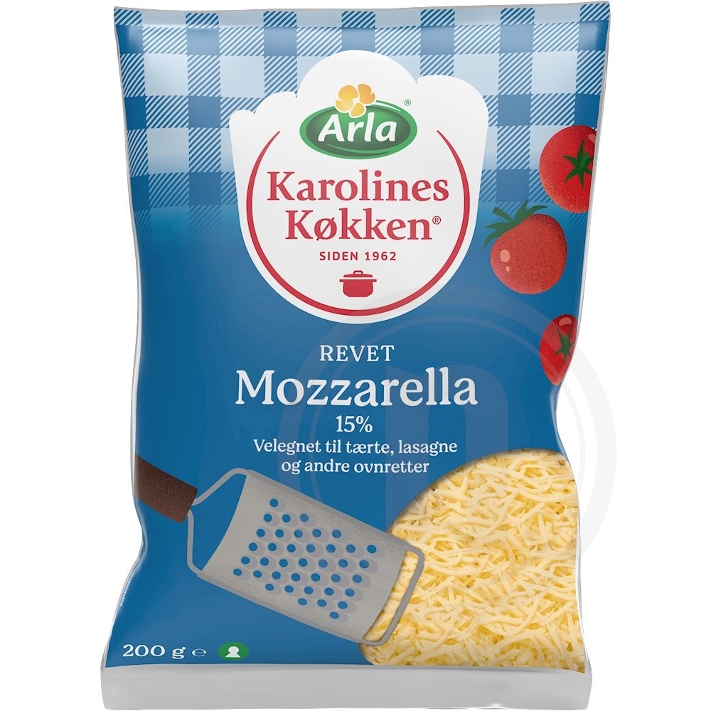 Arla Karolines Køkken Mozzarella revet 200 g