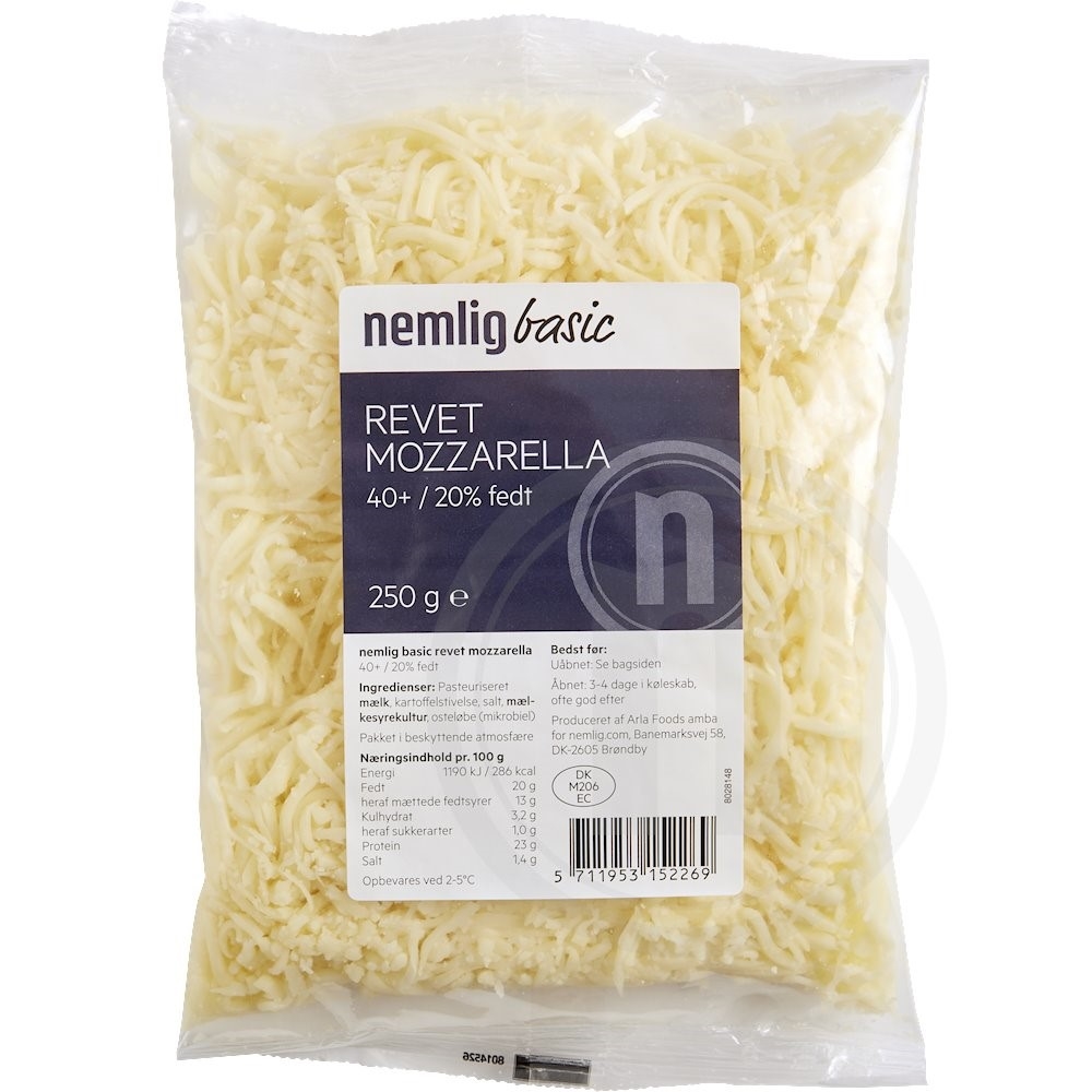 Nemlig Basic Mozzarella Revet