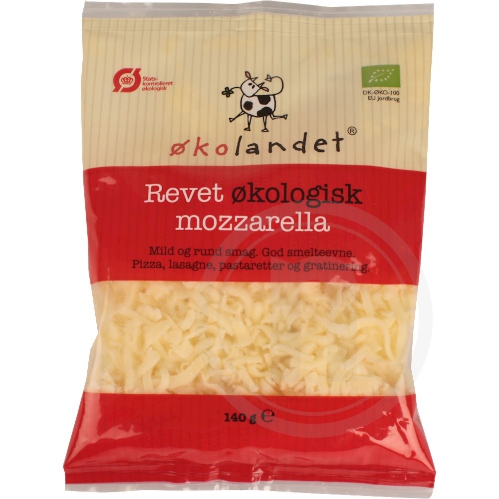 Mozzarella (revet) øko.
