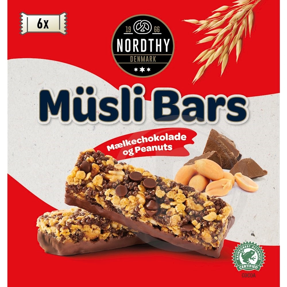 Müslibar m. mælkechokolade