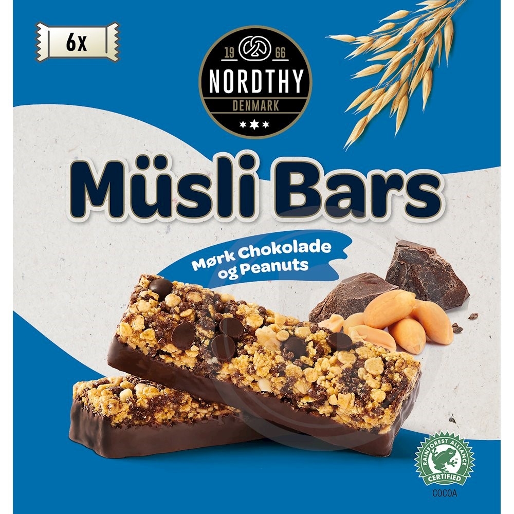 Müslibar m. mørk chokolade