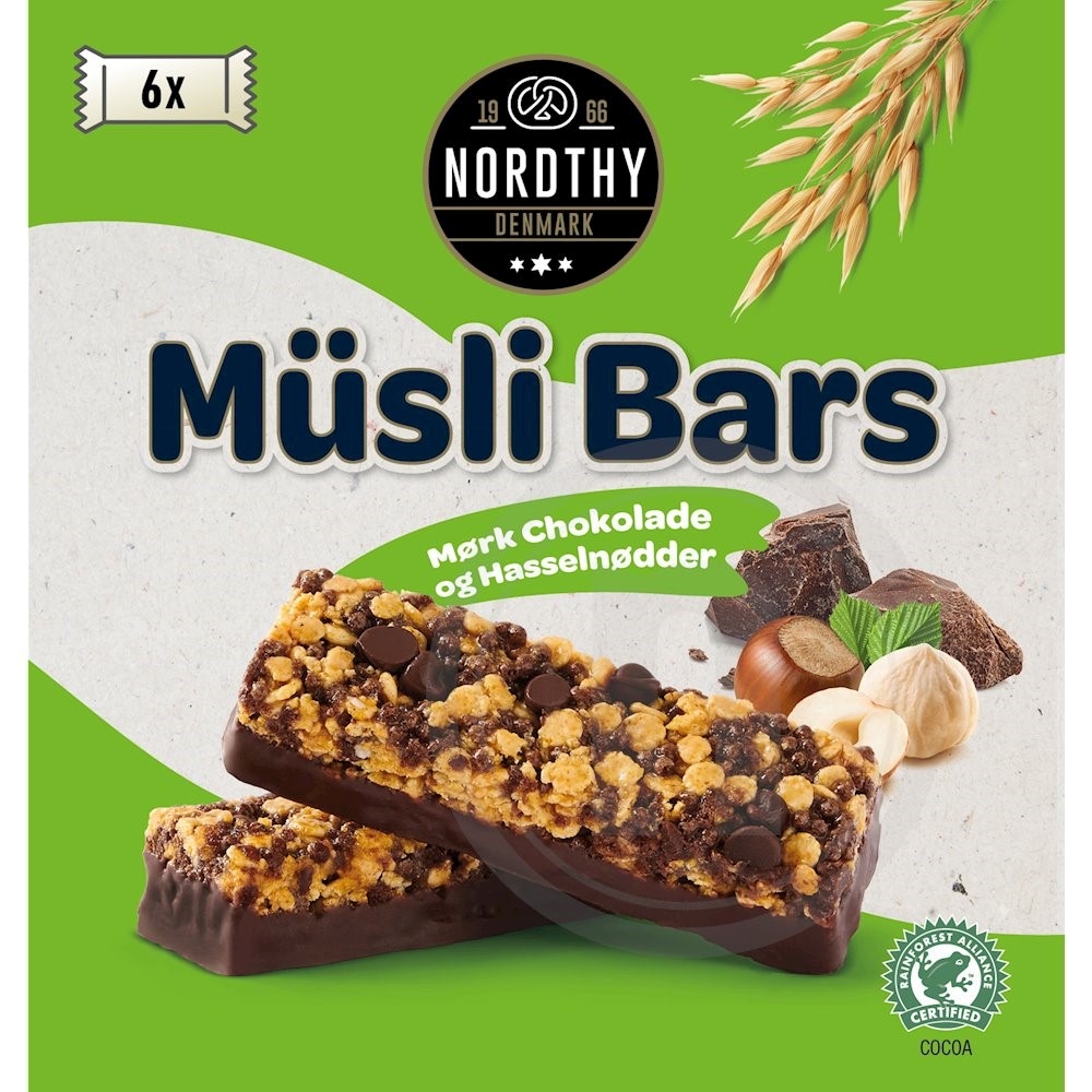 Müslibar m. mørk chokolade