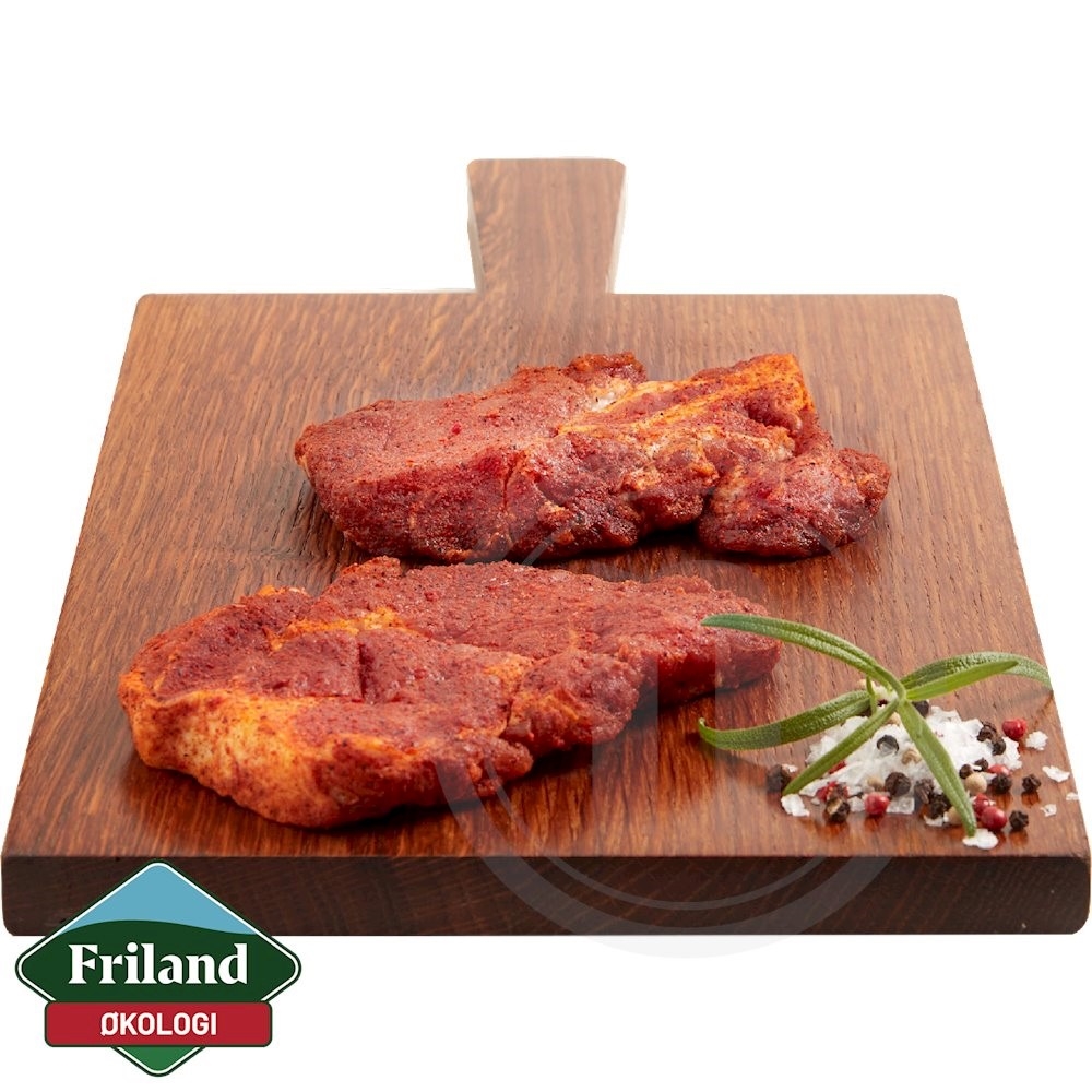 Nakkekoteletter m. BBQ øko.