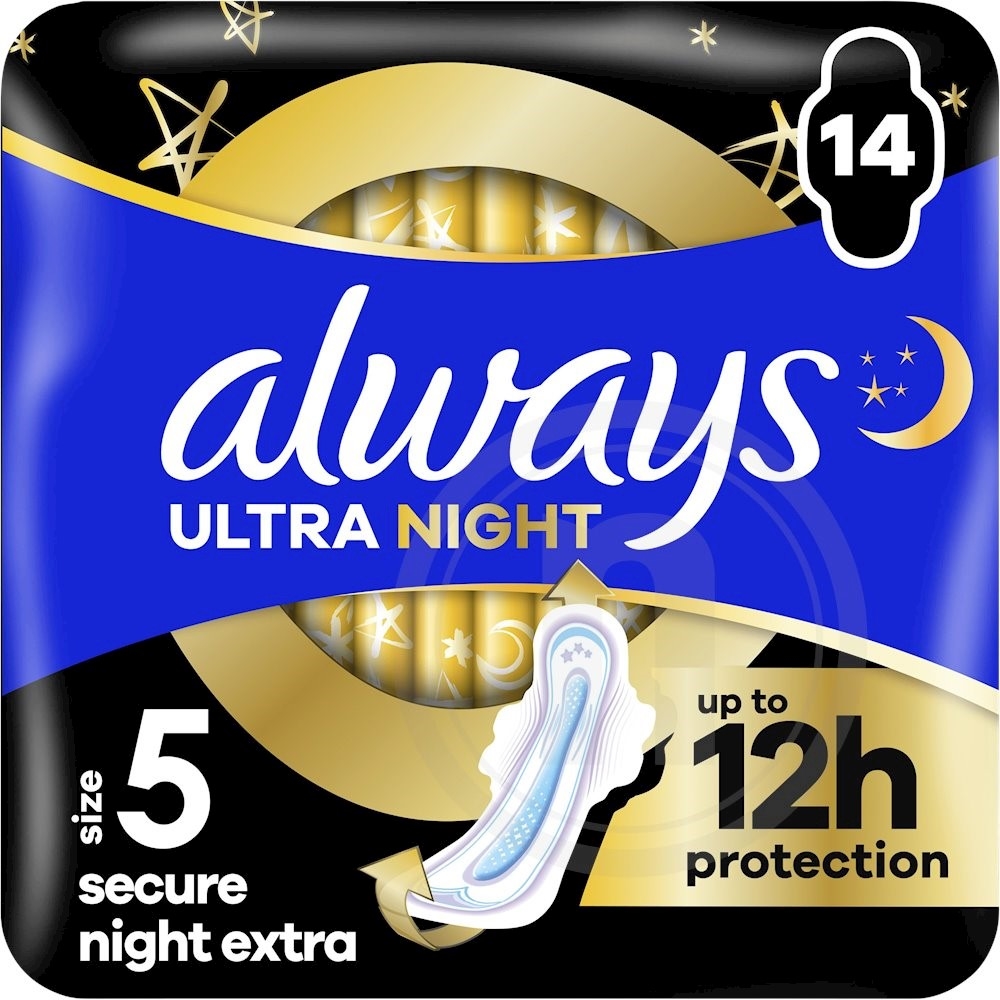 Always Ultra Natbind med vinger extra 14 stk