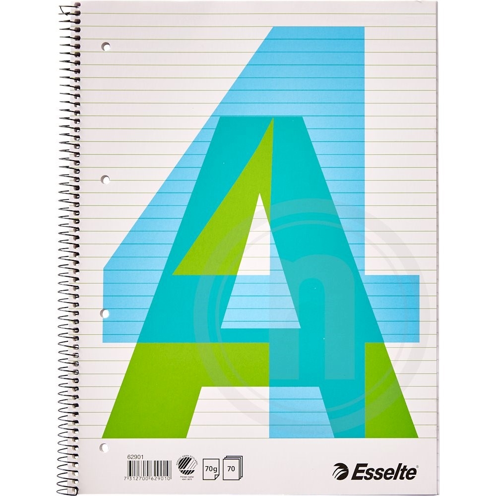 Esselte Notesblok spiral A4 linieret 70 ark