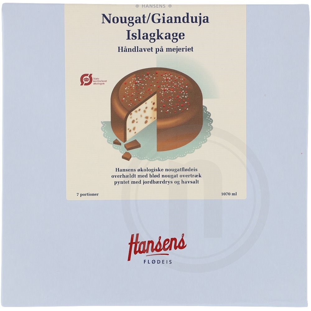 Hansens Flødeis Nougat Islagkage Øko