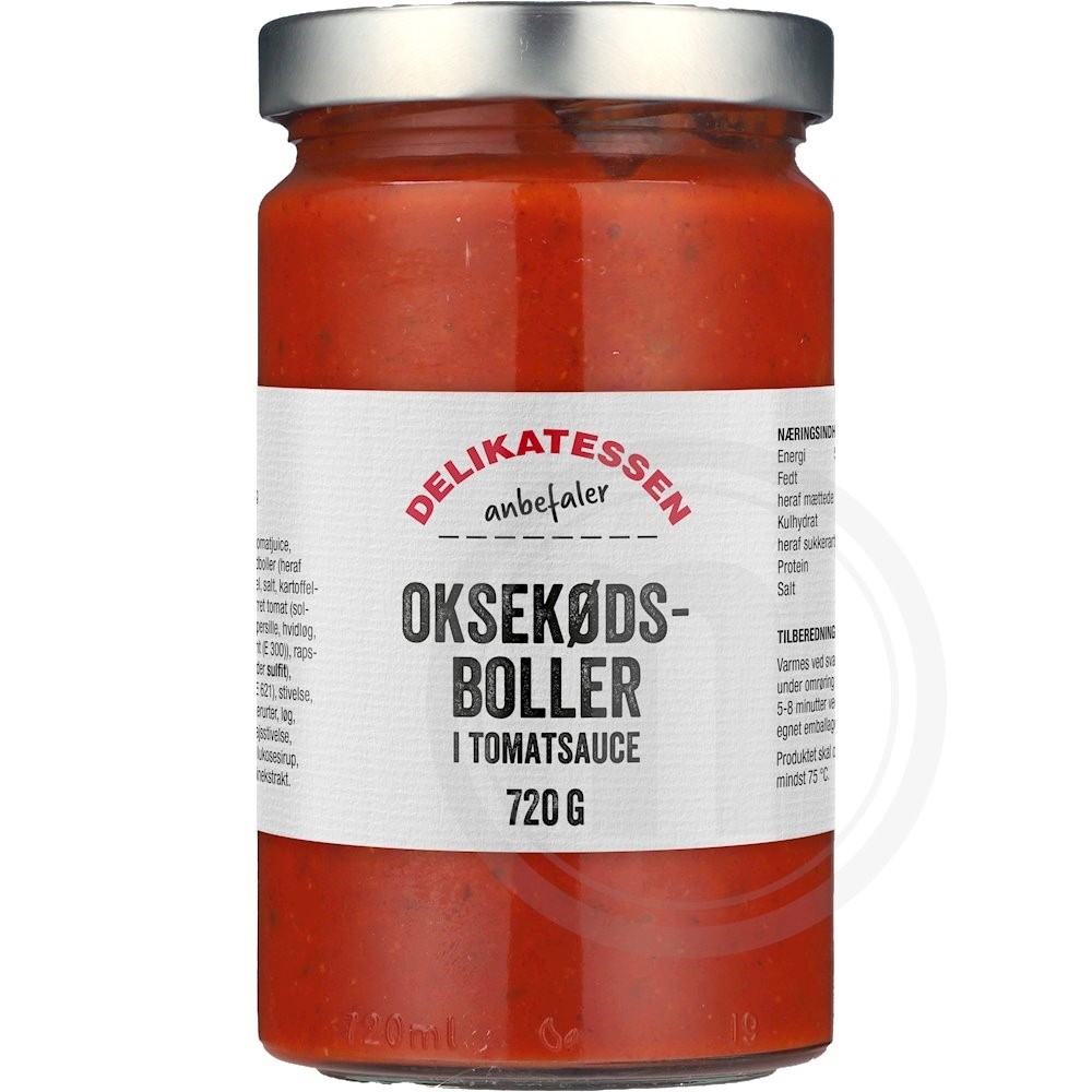 Oksekødsboller i tomatsauce