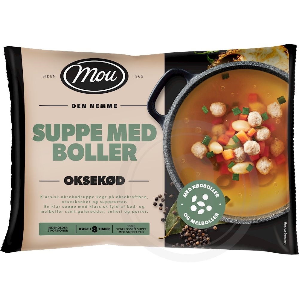 Oksekødssuppe m. suppeboller