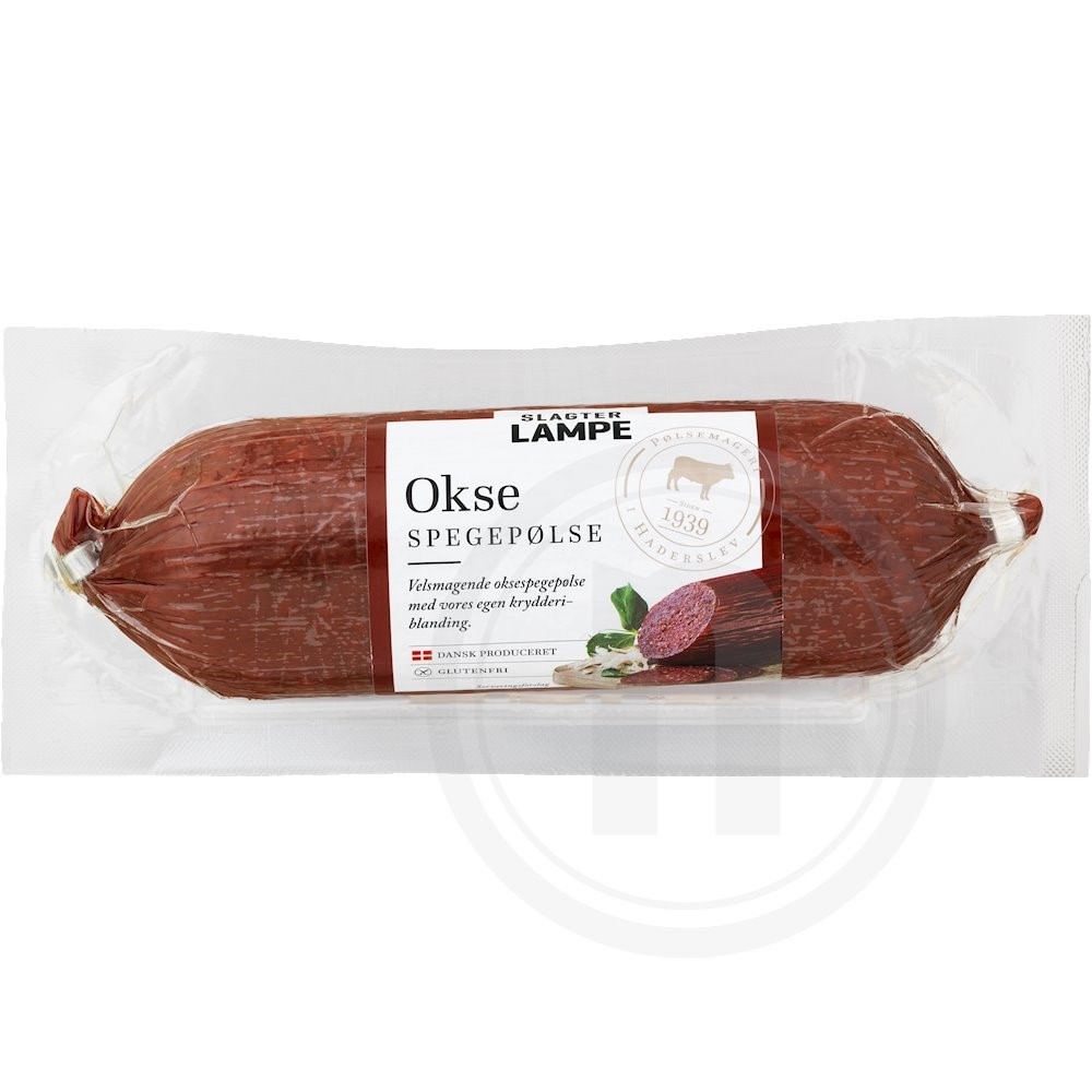 Slagter Lampe Oksespegepølse