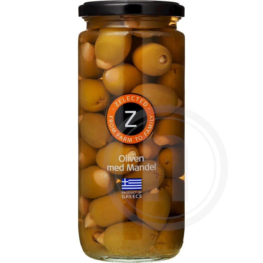 Zelected Foods Oliven med mandler