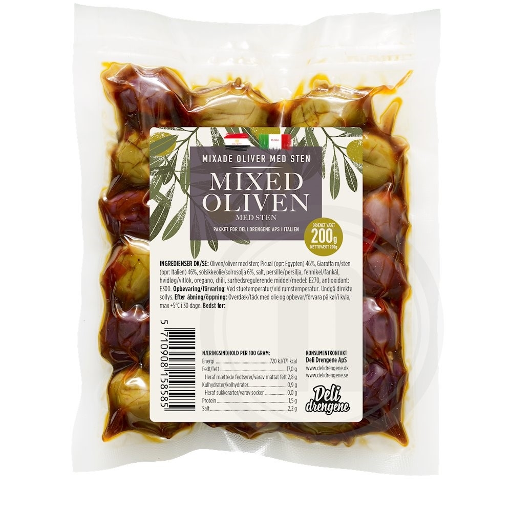 Deli Drengene Oliven Mix med Sten