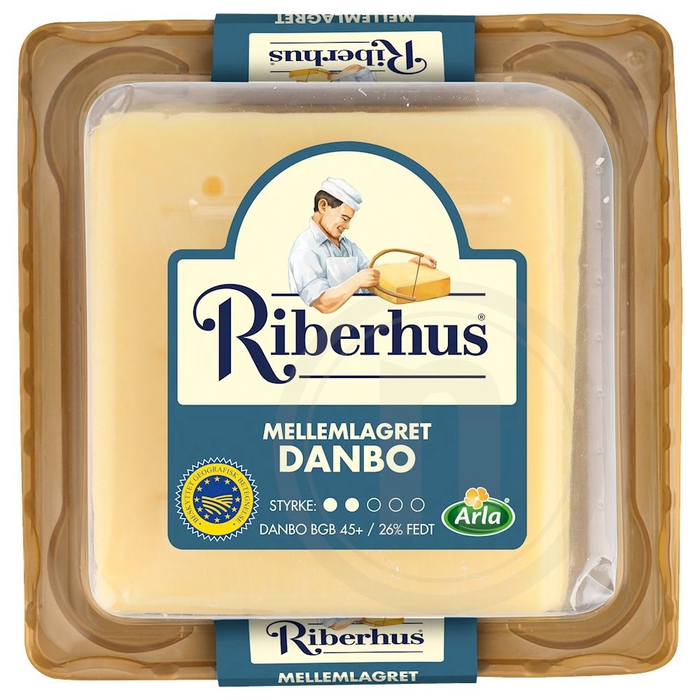 Riberhus Danbo Ost i Skiver Mellemlagret 45+