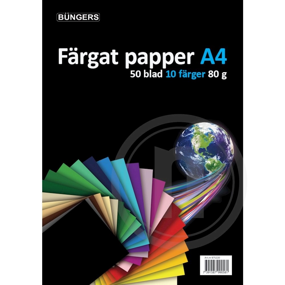 Büngers Papir A4 assorterede farver