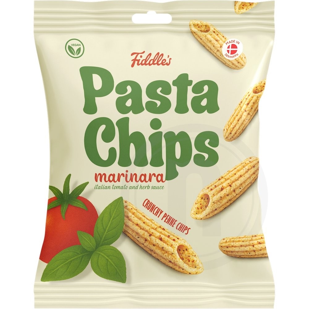Pasta chips m. tomat & urter